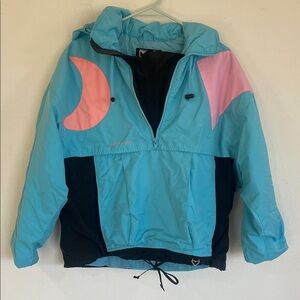 Vintage Obermeyer 90’s Style Blue & Pink Geometric Ski/Boarding Jacket - 10